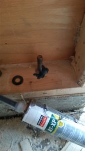 Structural Epoxy used to fill in voids around anchor bolts.